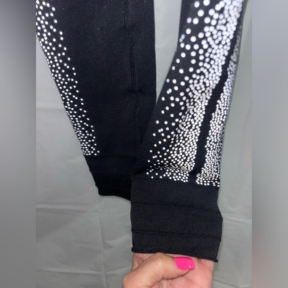 Reflective Legging Fabletics High-Waisted Sculptknit Black Silver Size Small - Picture 11 of 17